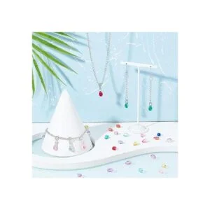 AHANDMAKER Dijes de cristal de lágrimas 100 cuentas de_5