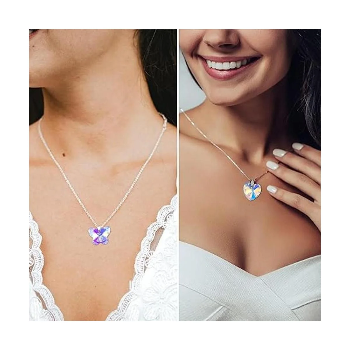 80 cuentas de cristal AB con forma de mariposa corazón_6