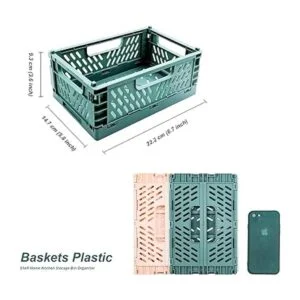 souG Paquete de 4 cestas de plástico para estantes hogar_3