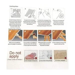 Yija Adhesivo 3D autoadhesivo de color metálico borde de_6