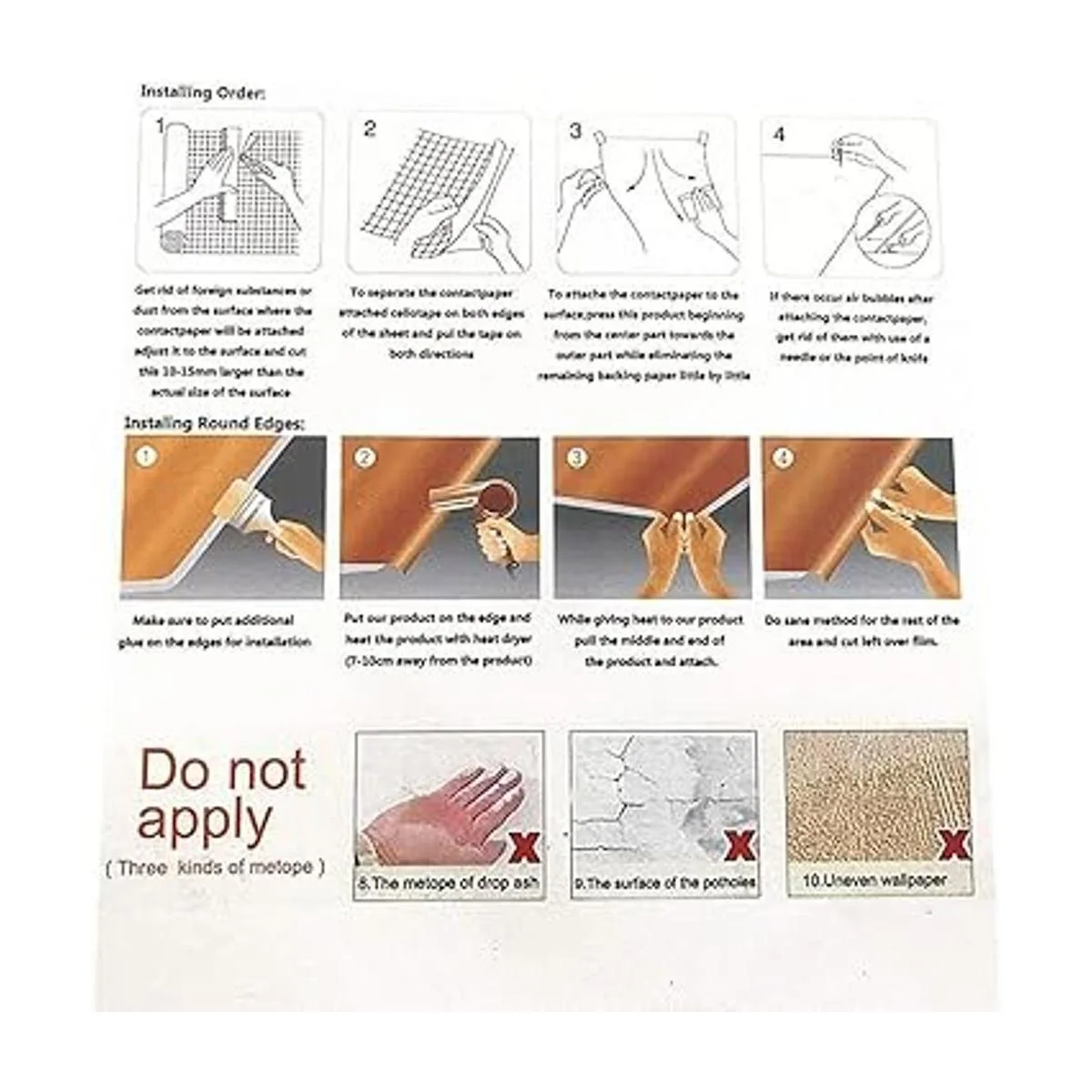 Yija Adhesivo 3D autoadhesivo de color metálico borde de_6