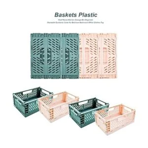 souG Paquete de 4 cestas de plástico para estantes hogar_4