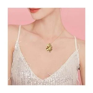 100 colgantes de aleación de 2 estilos de trébol de cuatro_6