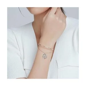 100 colgantes de aleación de 2 estilos de trébol de cuatro_5