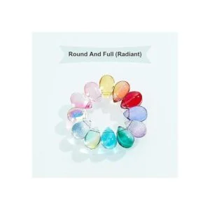 AHANDMAKER Dijes de cristal de lágrimas 100 cuentas de_4