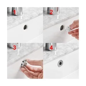 Greenspring Tapa de desbordamiento cromada para fregadero_4