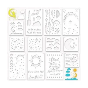 12 plantillas de nube de luna y estrella para pintar_1