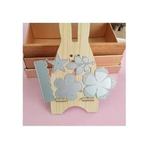 Troqueles de metal con hojas de flores en capas_6