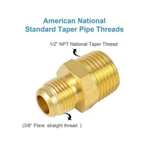 Breezliy 2 accesorios de tubo de latón adaptador de gas_4