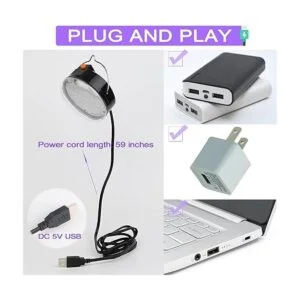 Luz LED de luz negra 10 W USB luces negras UV con_4