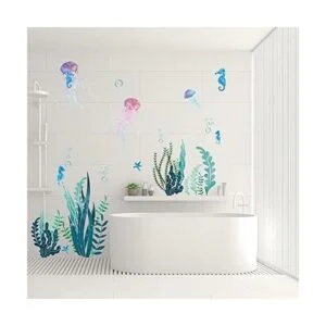 2 juegos de adhesivos de pared bajo el mar de tortuga_4