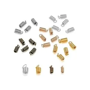 400 piezas de metal de color mixto tubo de bobina extremos_5