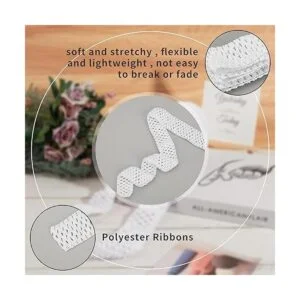 GORGECRAFT Cinta elástica de ganchillo de 5.5 yardas de_4