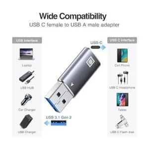 10 Gbps Adaptador USB C hembra a USB macho paquete de 2_6