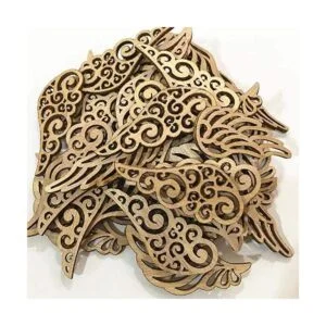 JANOU 80 rebanadas de madera con alas de ángel madera sin_6