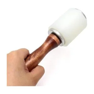 QWORK Martillo de cuero de 8 pulgadas mazo de artesanía_5