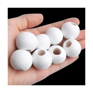 Aylifu Cuentas espaciadoras de madera 50 cuentas de_7