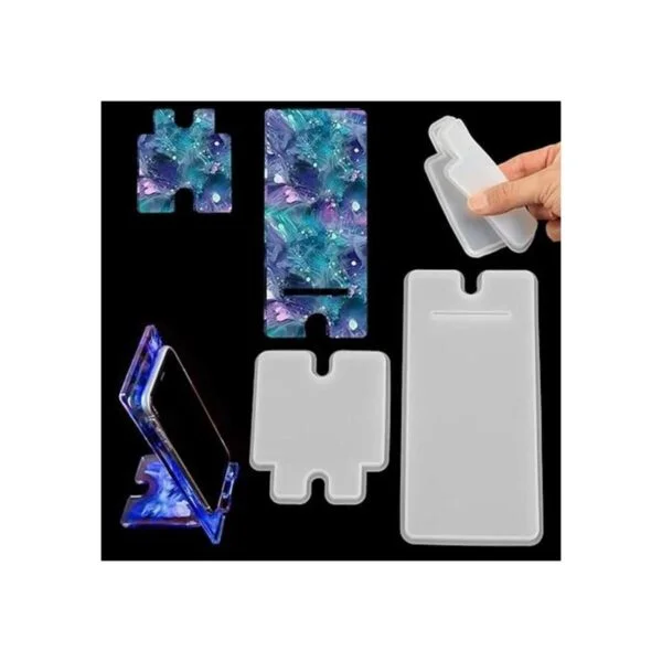 2 juegos de soporte de teléfono celular molde de resina_3