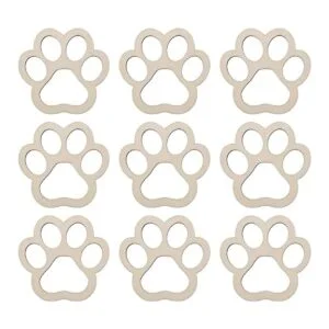 24 recortes de madera en forma de pata para perros y gatos_3