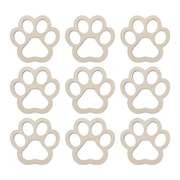 24 recortes de madera en forma de pata para perros y gatos_3