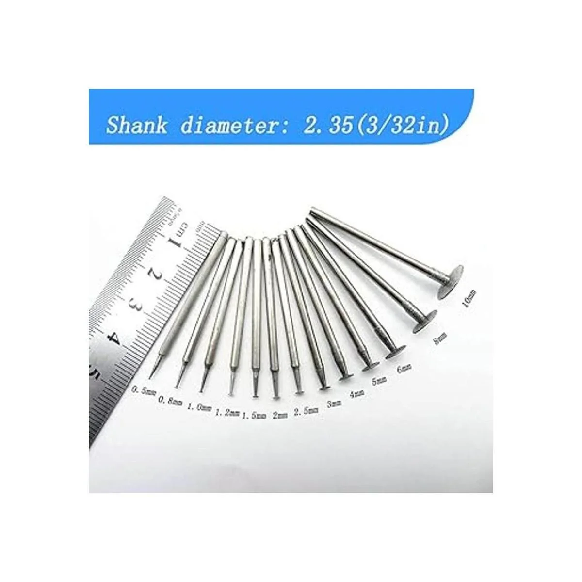 Luo ke Juego de 13 brocas de rebabas de diamante con_2