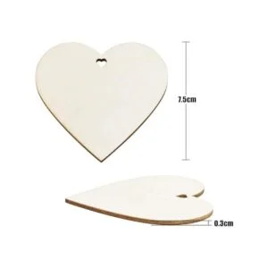WYKOO 50 rebanadas de madera de corazón natural de 3_2