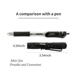 LELUO Handheld Pen Flashlight 150 Lumens Lamp Clip Mini_2