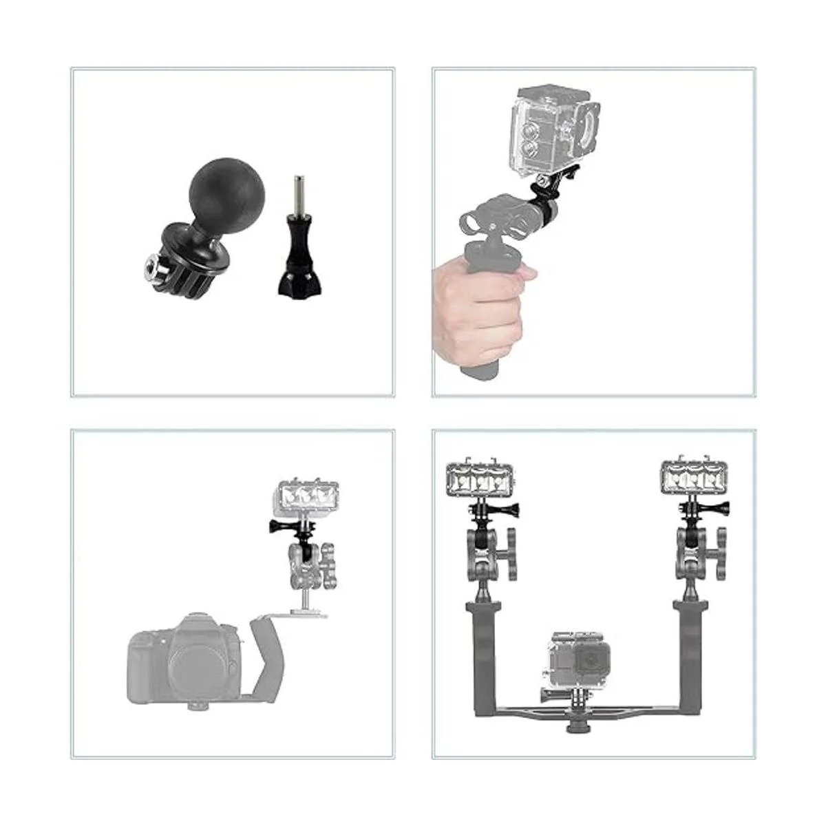 Adaptador de cabeza universal de montaje de bola de 1_7