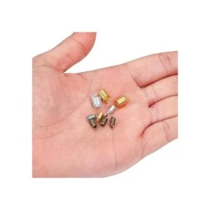 400 piezas de metal de color mixto tubo de bobina extremos_4