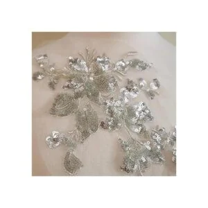1 pieza de lentejuelas bordado de encaje con apliques de_2