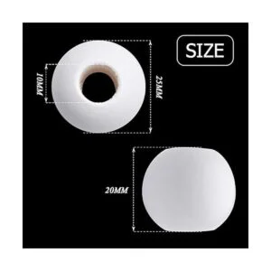 Aylifu Cuentas espaciadoras de madera 50 cuentas de_2