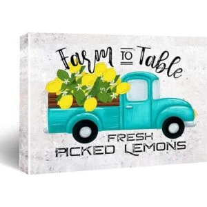 Lienzo decorativo para pared diseño de limones diseño_1