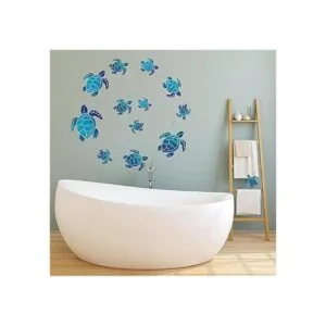 2 juegos de adhesivos de pared bajo el mar de tortuga_7