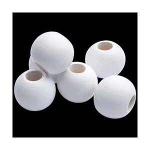 Aylifu Cuentas espaciadoras de madera 50 cuentas de_5