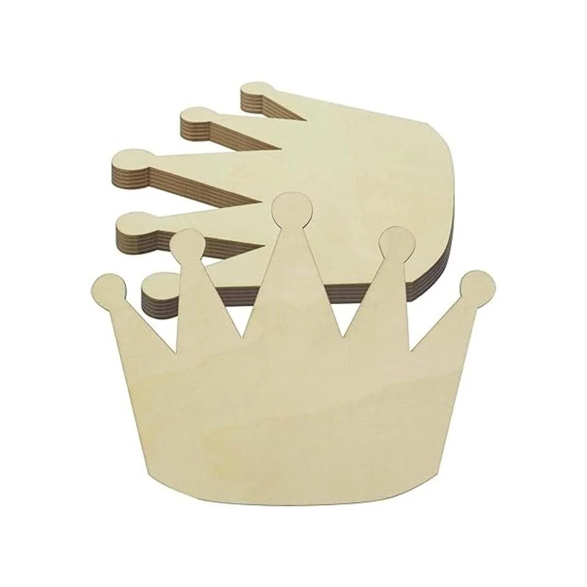 JANOU 6 piezas de madera en forma de corona para_3