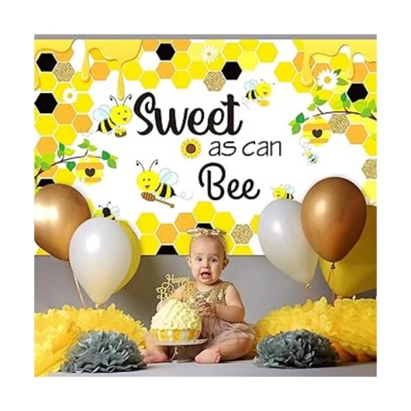 Sweet as Can Bee Telón de fondo de abeja para fiesta de_3
