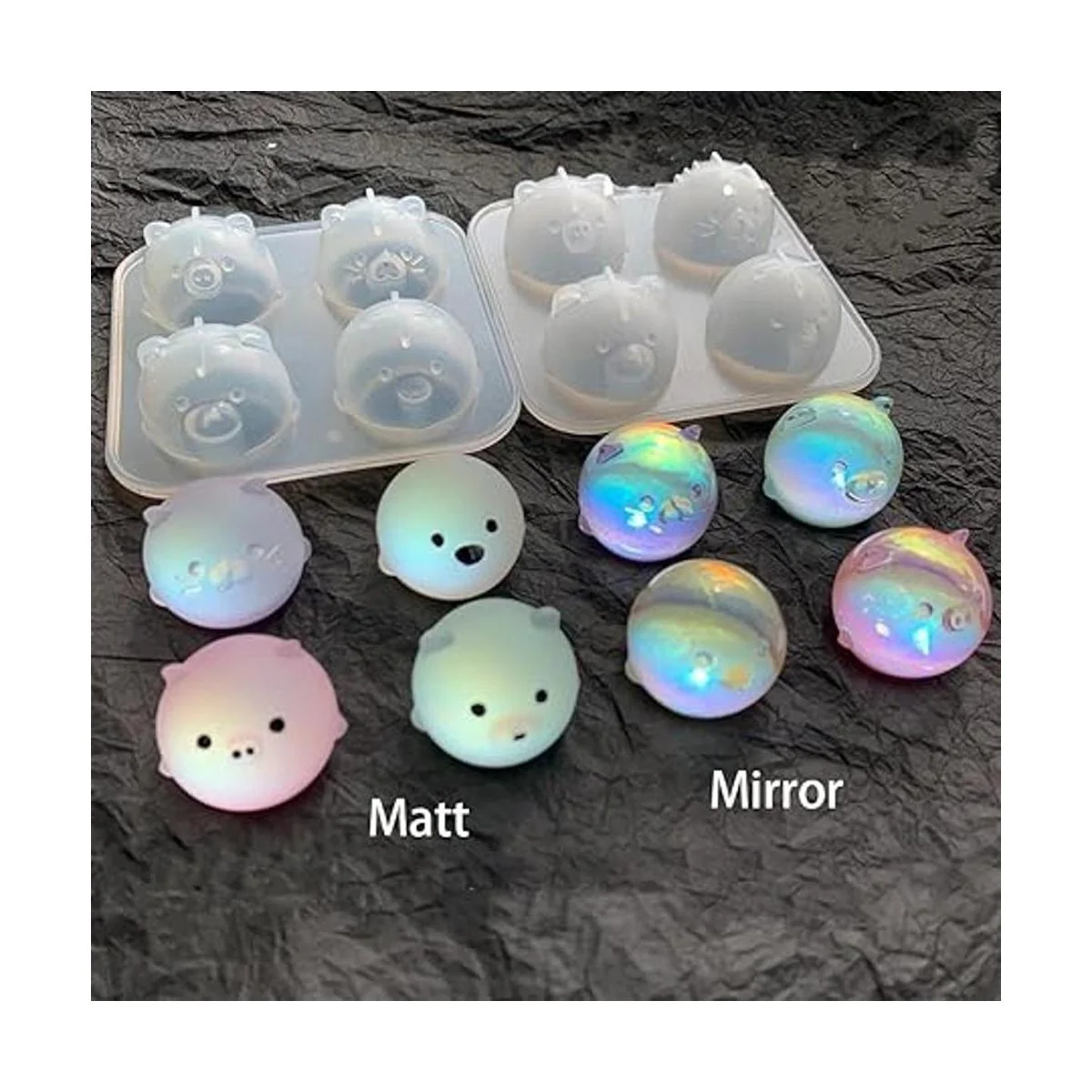 Liscra 2 moldes de resina de silicona para joyería_4