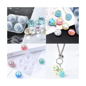 Liscra 2 moldes de resina de silicona para joyería_6