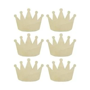 JANOU 6 piezas de madera en forma de corona para_1