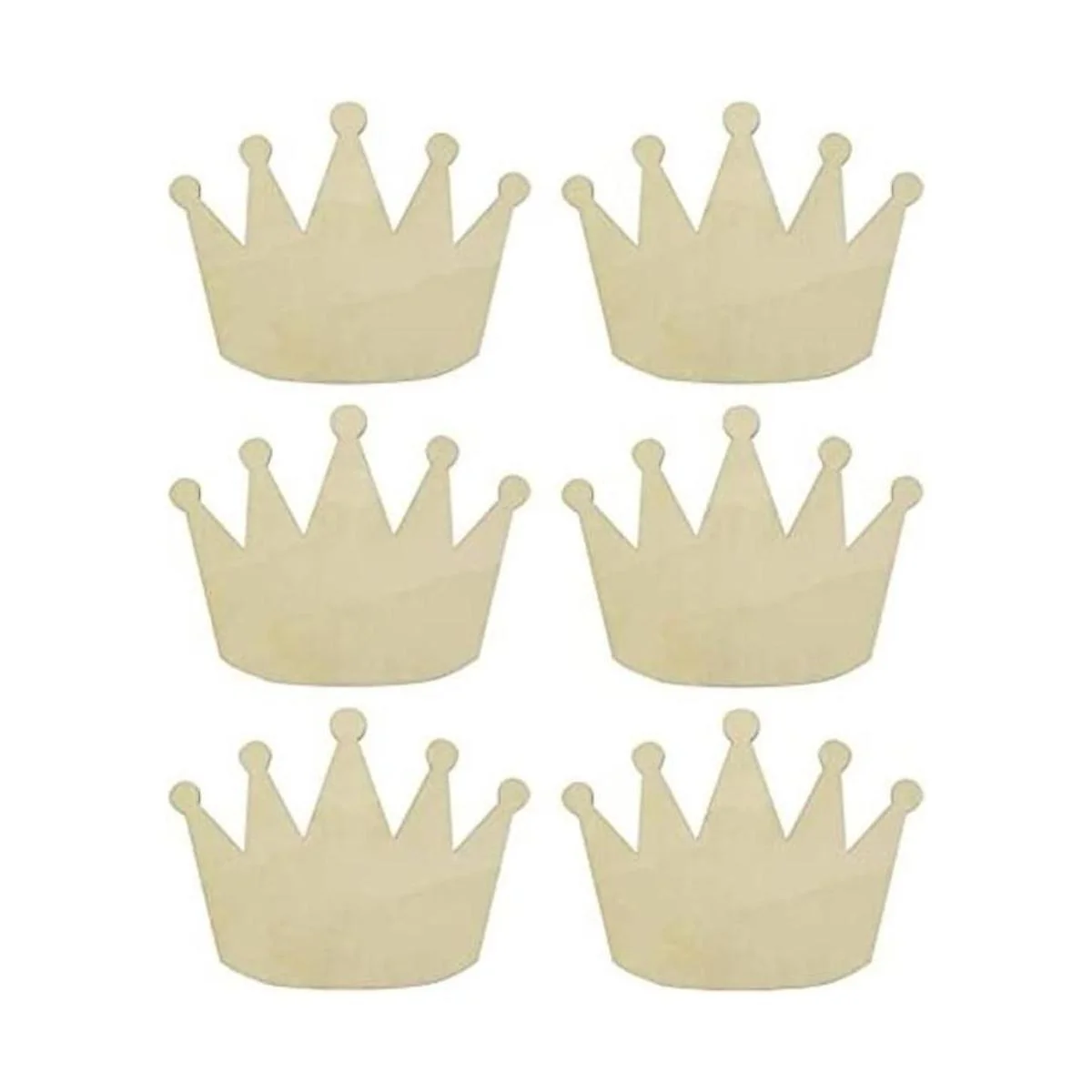 JANOU 6 piezas de madera en forma de corona para_1