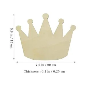 JANOU 6 piezas de madera en forma de corona para_2