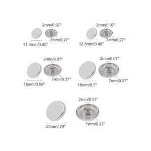 OLYCRAFT 100 botones planos de aleación de metal 5_2