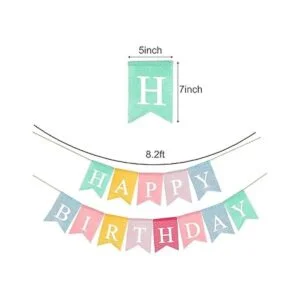 Cartel de feliz cumpleaños pancarta de arpillera_5