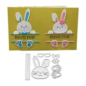 Troqueles de metal de conejo de Pascua diseño de conejo_7
