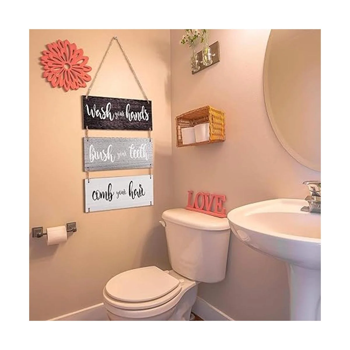 Letrero artístico de pared para colgar en la familia_3