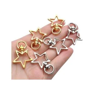 40 clips giratorios de metal con forma de estrella con_6