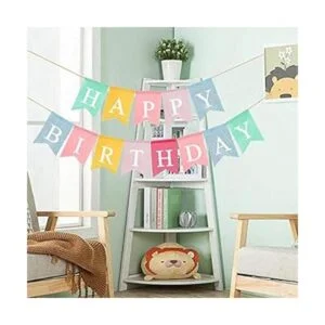 Cartel de feliz cumpleaños pancarta de arpillera_3