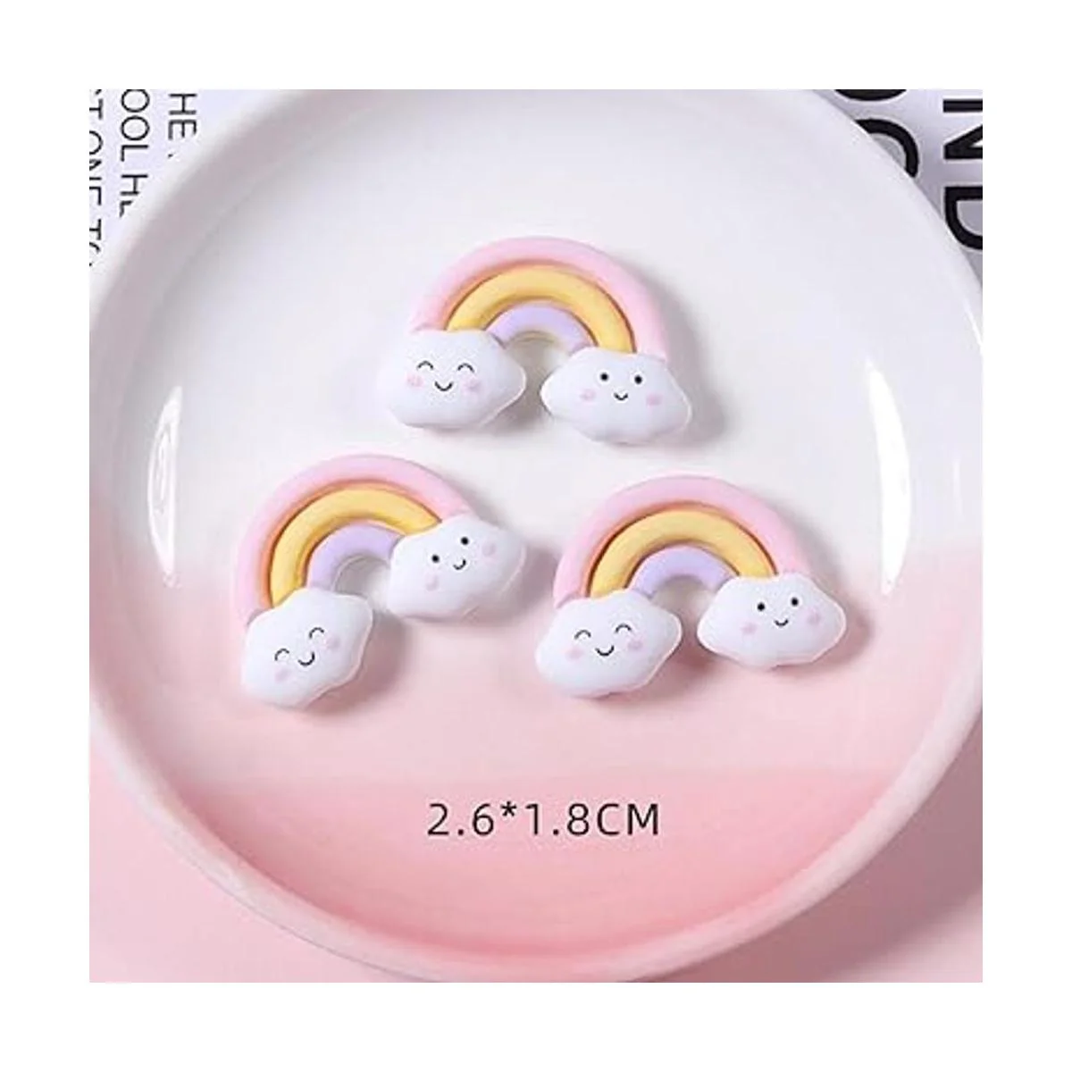 Juego de 50 dijes de limo con parte trasera plana para_7