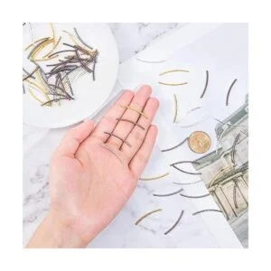 PH PandaHall 240 piezas de 4 colores curvados tubo de_3