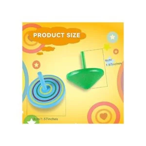 Tops coloridos de madera para niños juguete de_2